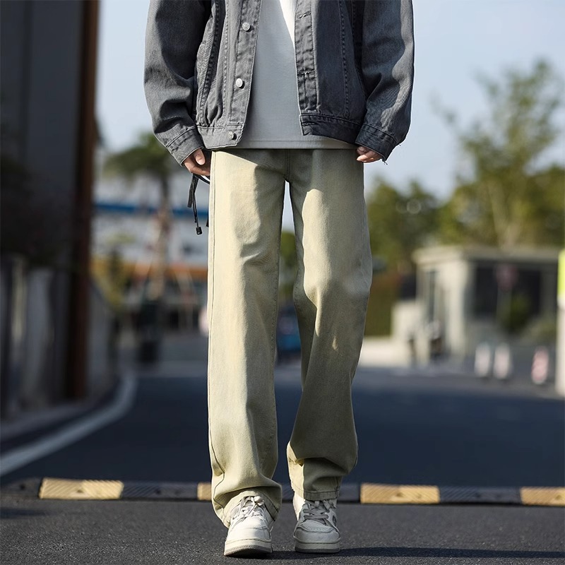nasa american jeans men's spring, autumn and summer 2025 new loose straight men's wide leg leisure all-matching pants Specification drawing