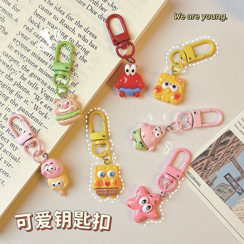 new creative student keychain cute cartoon pendant girl's schoolbag accessories gift girlfriends wholesale full figure