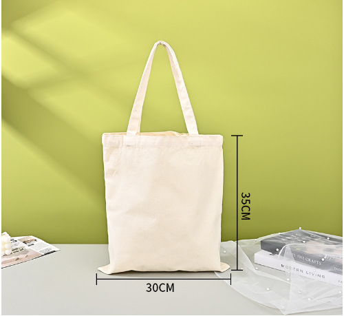 canvas bag custom printed logo handbag canvas bag teacher's day gift shopping bag student training class high sense details Picture