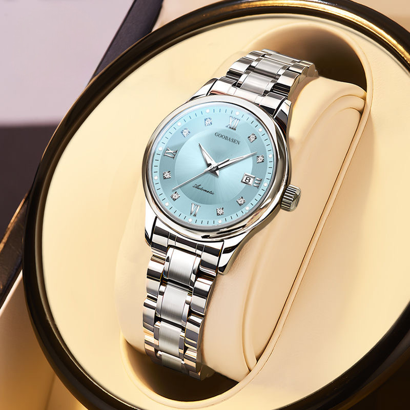 gubosen popular women's watch waterproof fashion imitation mechanical watch tik tok live stream hot sale at aliexpress one piece dropshipping details Picture