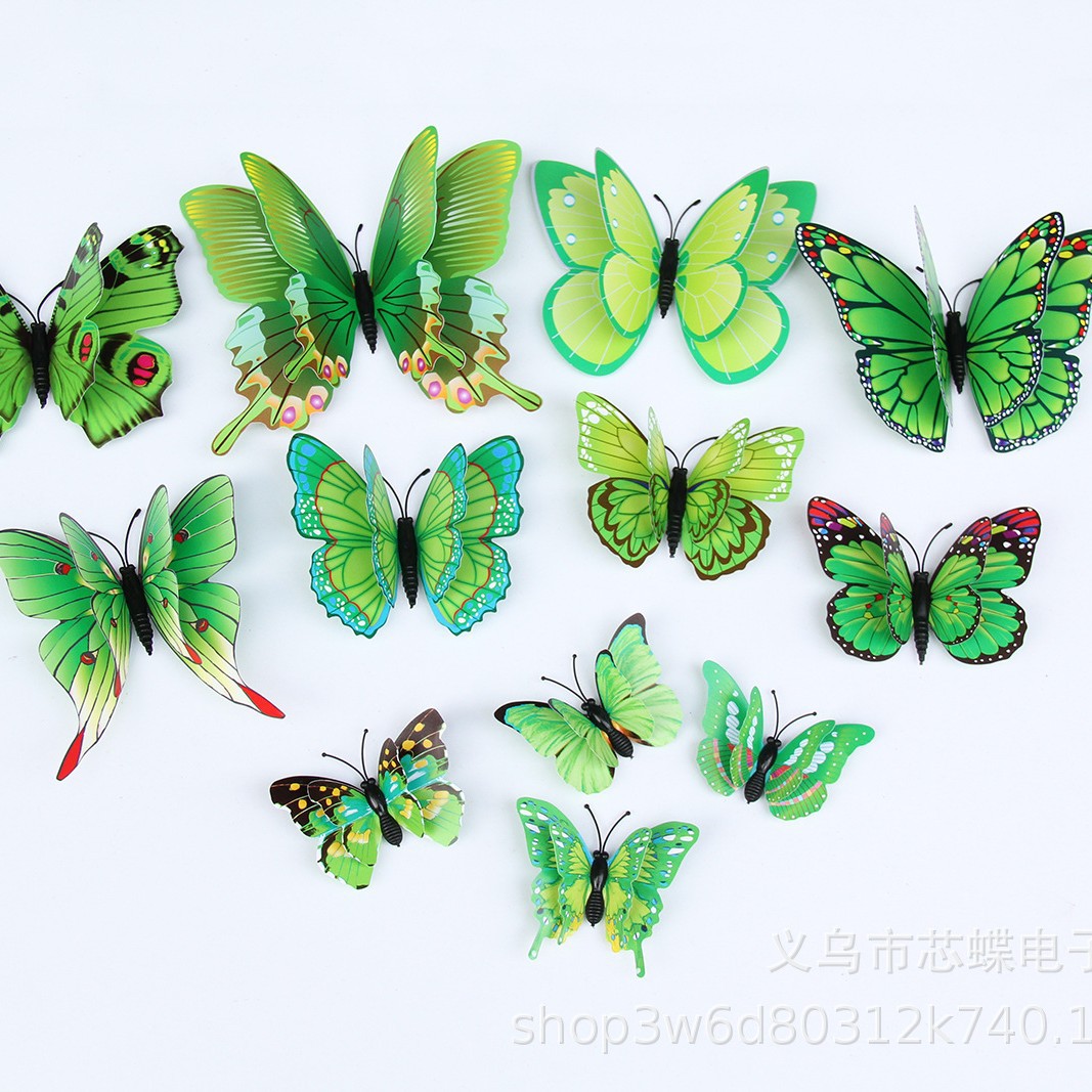 3d double-layer butterfly home decoration simulation butterfly pvc colorized butterfly wall sticker magnet style Application Scenario