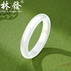 white moonlight chalcedony bracelet women's natural new chinese style white transparent jade bracelets christmas gift for girls full figure