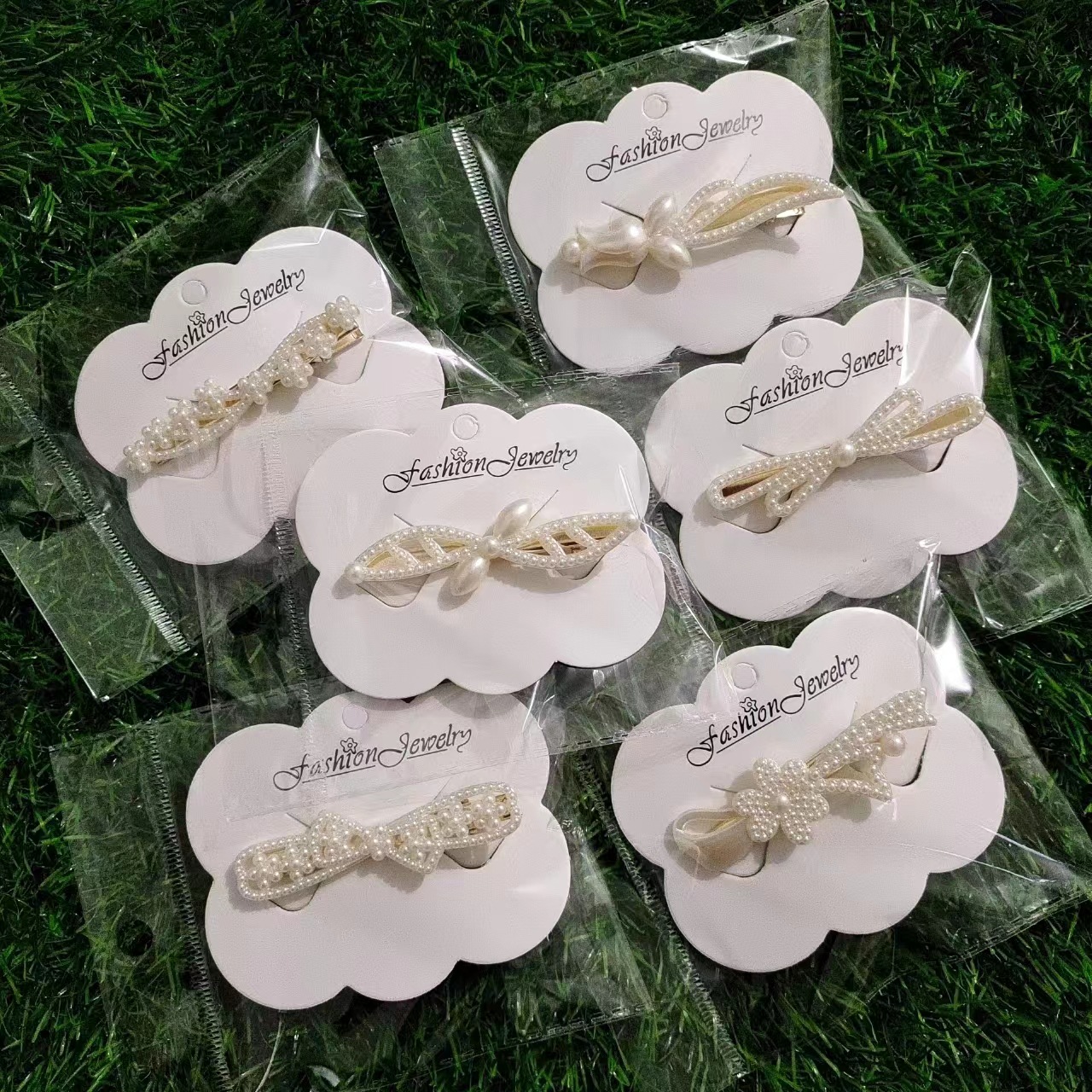 new pearl barrettes duckbill clip broken hair finishing internet celebrity word clip girls bang clip push small gifts Item Picture