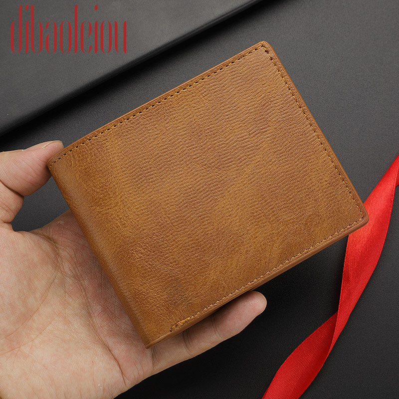 horizontal wallet wholesale men's short wallet men's student wallet retro wallet no logo factory spot full figure
