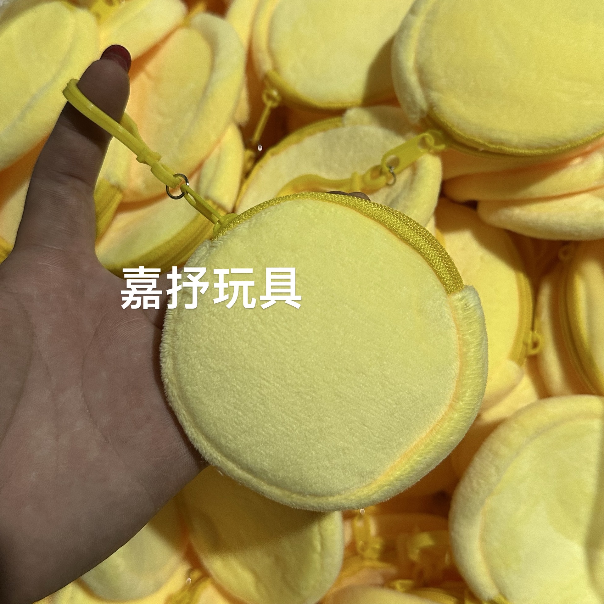 candy color plush round coin purse simple keychain cute wallet for women certificate card holder coin bag wholesale Item Picture