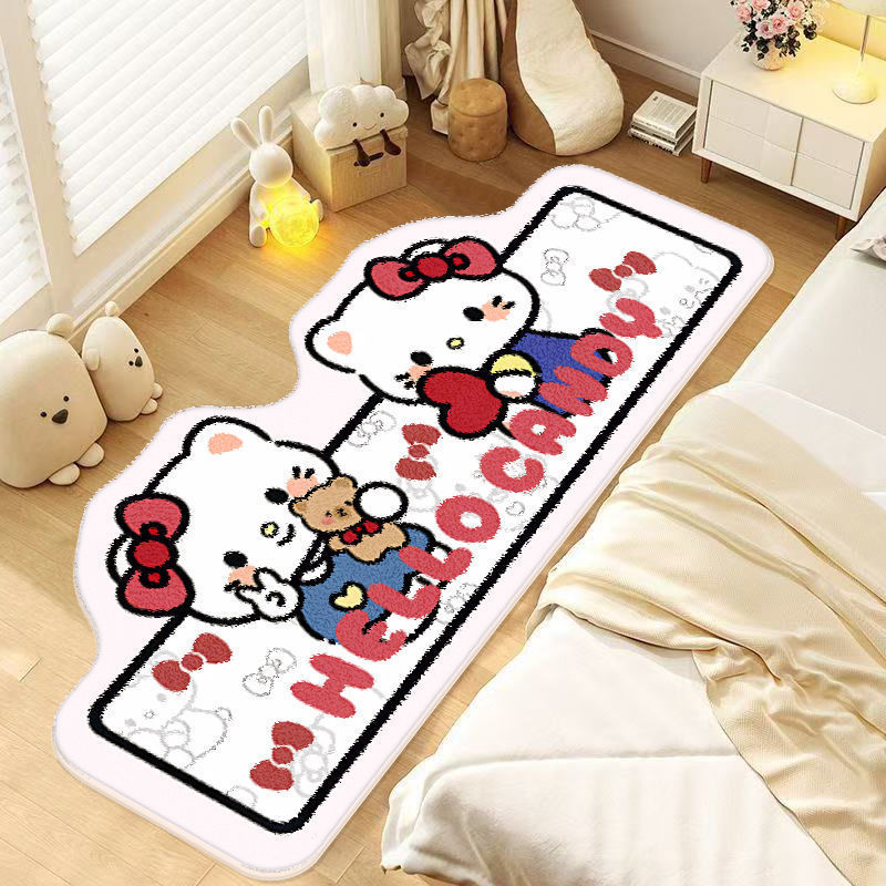 cute shaped thickened cashmere-like bedside blanket bedroom wear-resistant non-slip carpet stain-resistant sofa cover balcony mat Item Picture