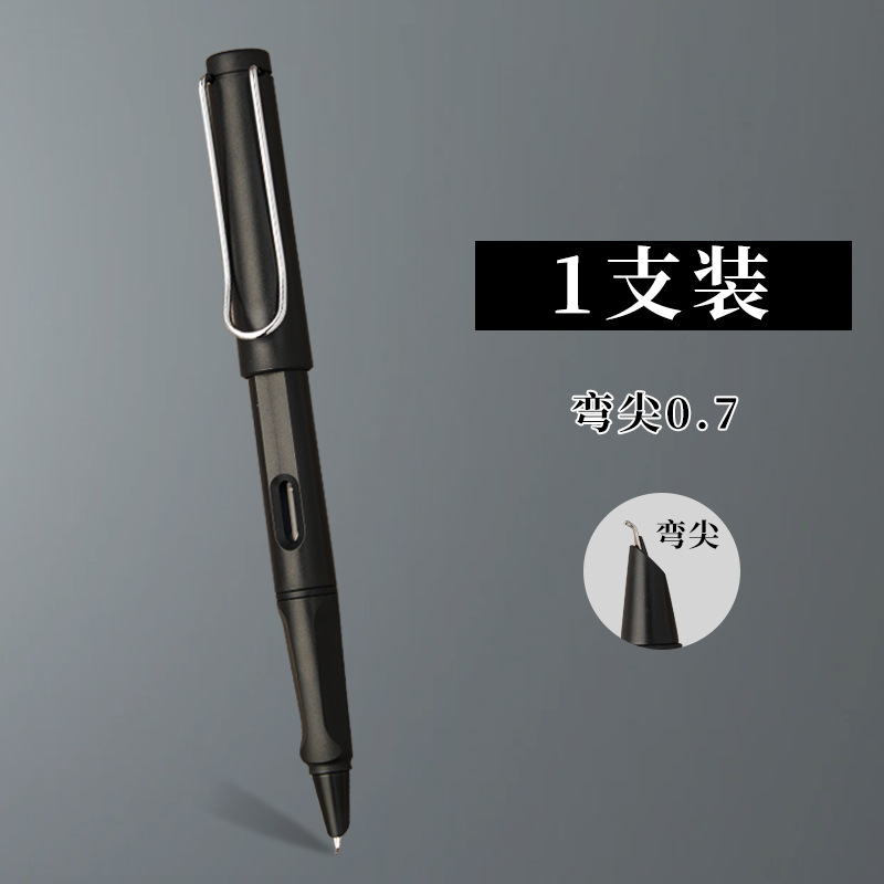 pen student art pen tip curved tip elbow slender gold calligraphy pen for calligraphy practice primary school students can change ink sac full figure