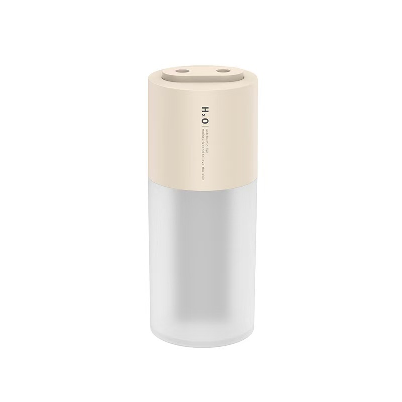 new cross-border creative double spray humidifier household desk usb charging warm light car humidifier full figure