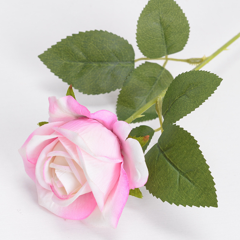 flannel artificial rose wholesale single artificial flower artificial silk flower wedding home furnishing valentine's day decoration bouquet wall Item Picture