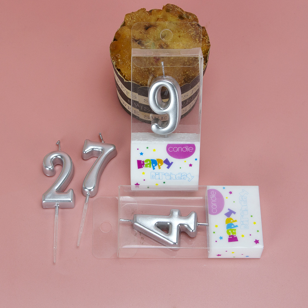 factory direct sales atmosphere golden digital candle creative birthday cake decoration year-old 0-9 birthday candle details Picture