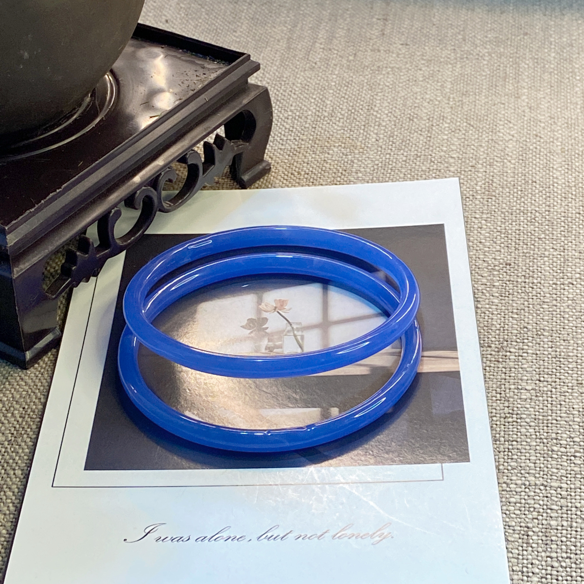 glass jingle bracelet wholesale vintage bracelet step by step fine chinese style antique traditional han clothing accessories imitation jade bracelet details Picture