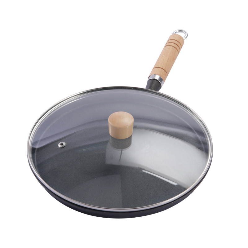thick cast iron flat frying pan barbecue non-coated non-stick fried steak special pancake egg frying pan outdoor barbecue plate Specification drawing