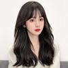 wig women's long hair full-head wig style natural mid-length curly hair 2022 fashion new wig sheath big wave fluffy full figure
