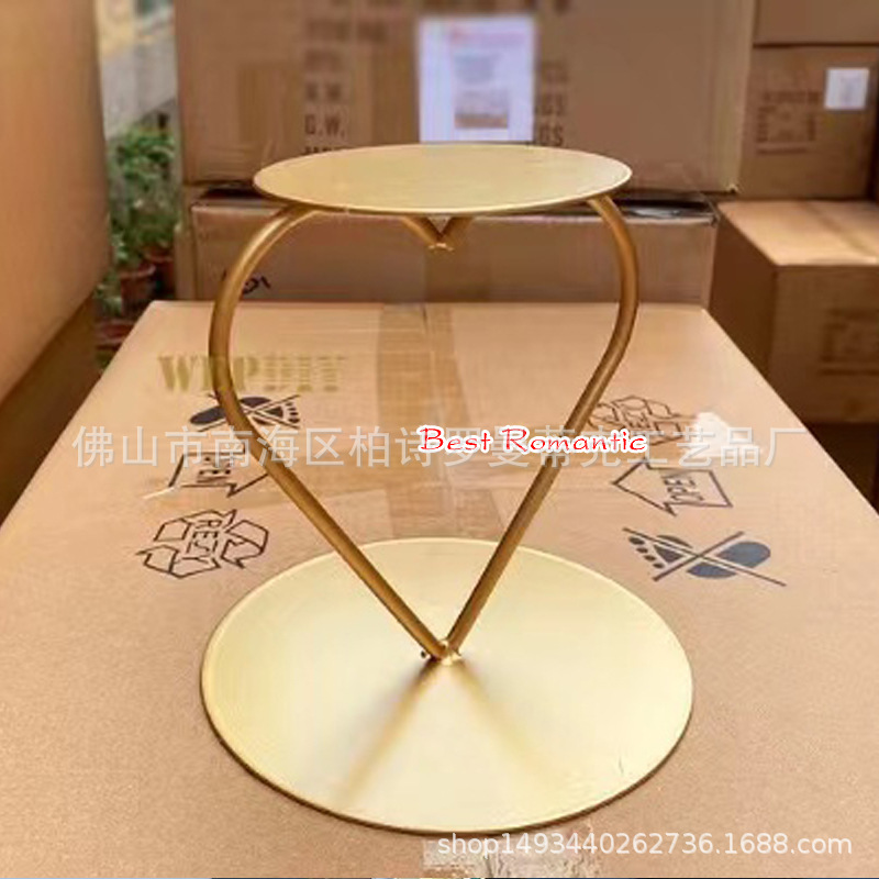 cross-border hot selling wrought iron cake stand dessert table cake tray layered cake support stand wedding supplies decorative pendulum Specification drawing
