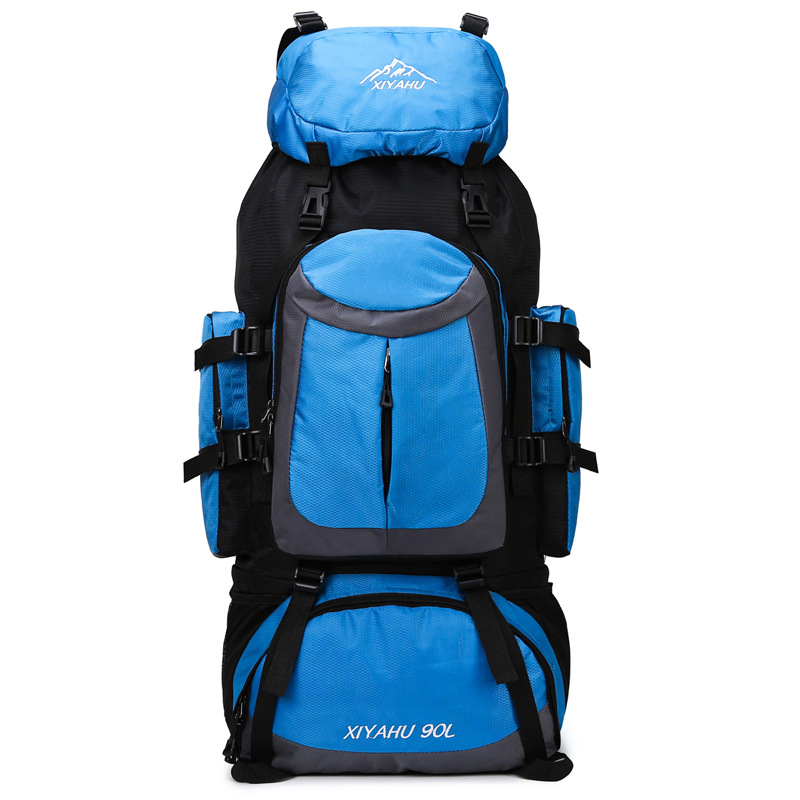 cross-border 90l large capacity outdoor mountaineering bag multi-functional waterproof backpack men's hiking camping travel bag Application Scenario