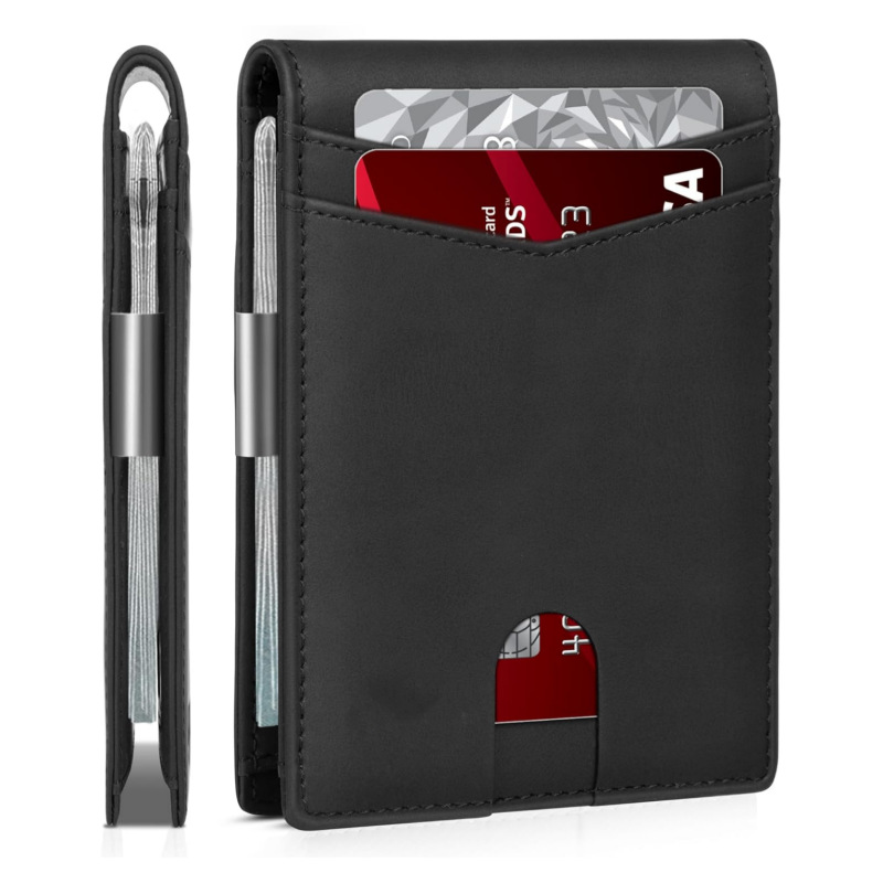 spot european and american fashion wallet wallet men's american gold wallet wallet wallet men's minimalist ultra-thin leather wallet Application Scenario