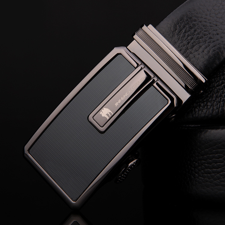 pure cowhide business men's belt hot sale automatic buckle men's pant belt leather belt men's wholesale Item Picture