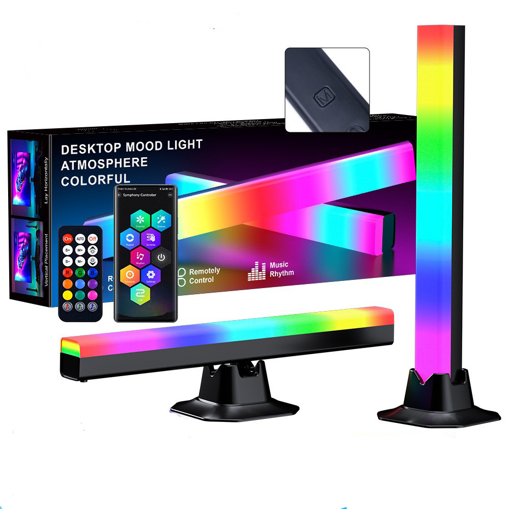 cross-border led floor lamp smart bluetooth app control bedroom corner lamp music rgb magical color floor ambience light Item Picture