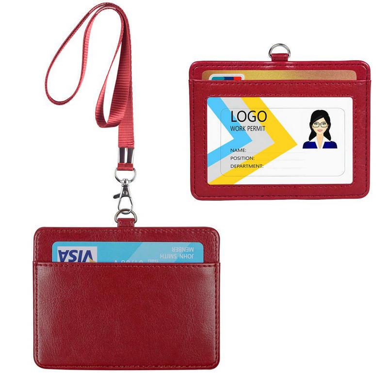 polyurethane card holder card holder coin purse women's high sense wallet badge with lanyard multiple card slots simple anti-degaussing card holder Application Scenario