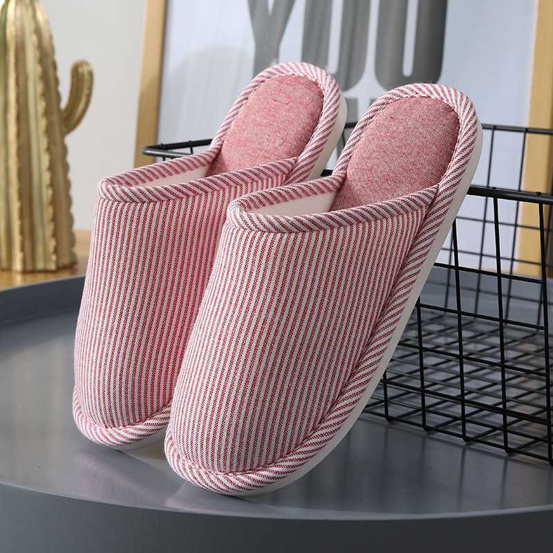 cotton slippers men's autumn and winter slippers home indoor non-slip household cotton slippers women's confinement shoes slippers winter details Picture