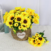 13-head sunflower artificial flower small handle bundle sunflower home hotel restaurant decoration decoration fake flower silk flower wholesale details Picture