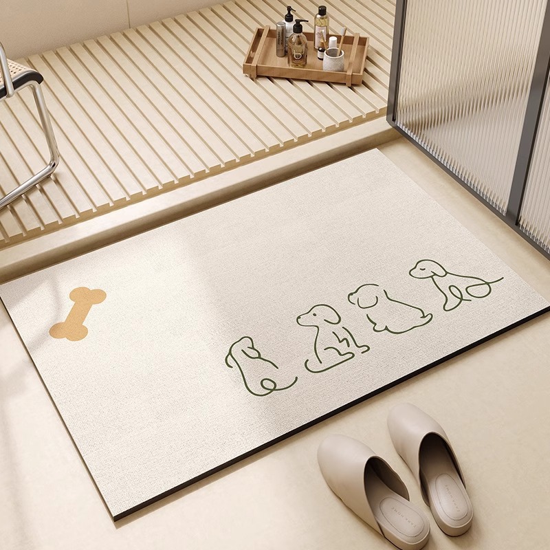 cross-border diatom ooze absorbent non-slip door mat bathroom bathroom mats hallway stain-resistant easy-care floor mat details Picture