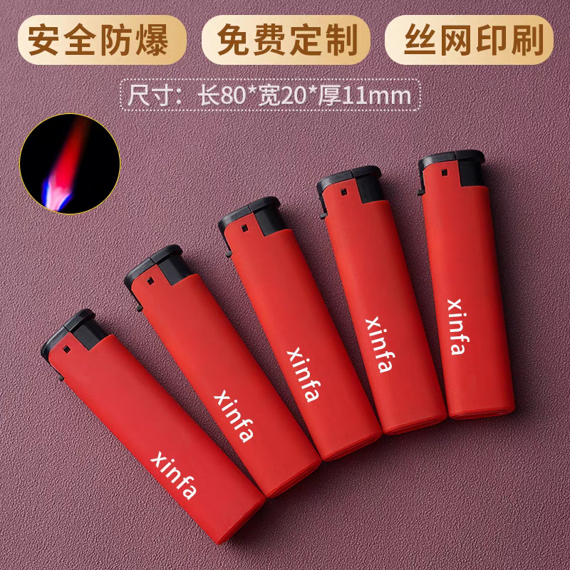 factory wholesale disposable grinding wheel lighter free printing order advertising good-looking windproof lighter customization full figure