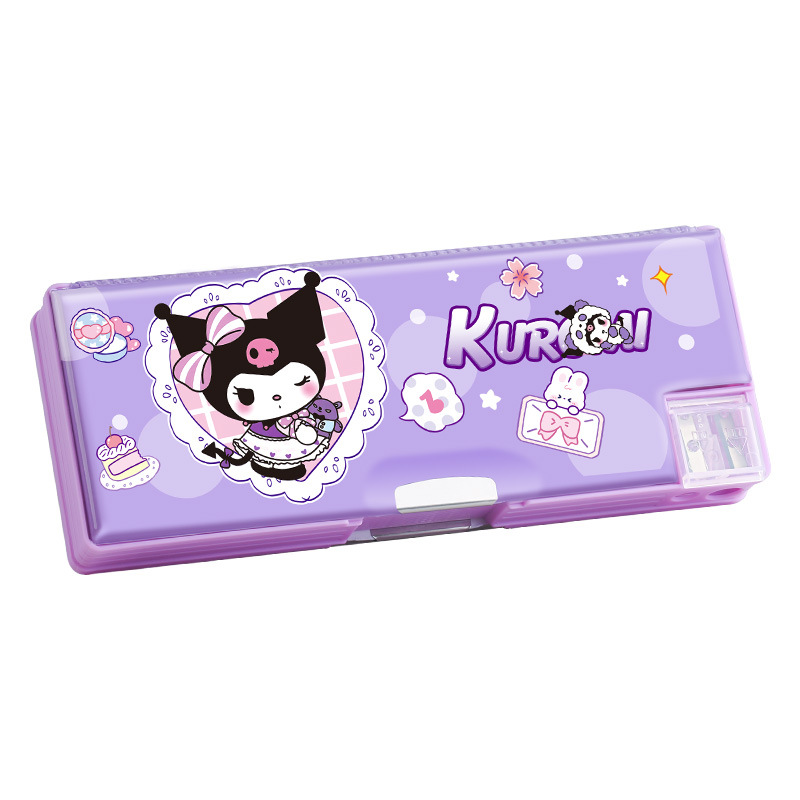 cartoon pencil case simple clow m children's double-sided pencil box primary school stationery box pencil eraser storage box Item Picture