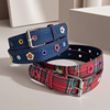 zunhai belt y2g dopamine flower red pattern belt female summer 2025 sweet cool hot girl denim lanchao Specification drawing