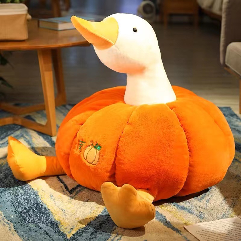 8-inch funny pumpkin big goose pillow creative plush doll pumpkin duck plush toy cute ragdoll Application Scenario