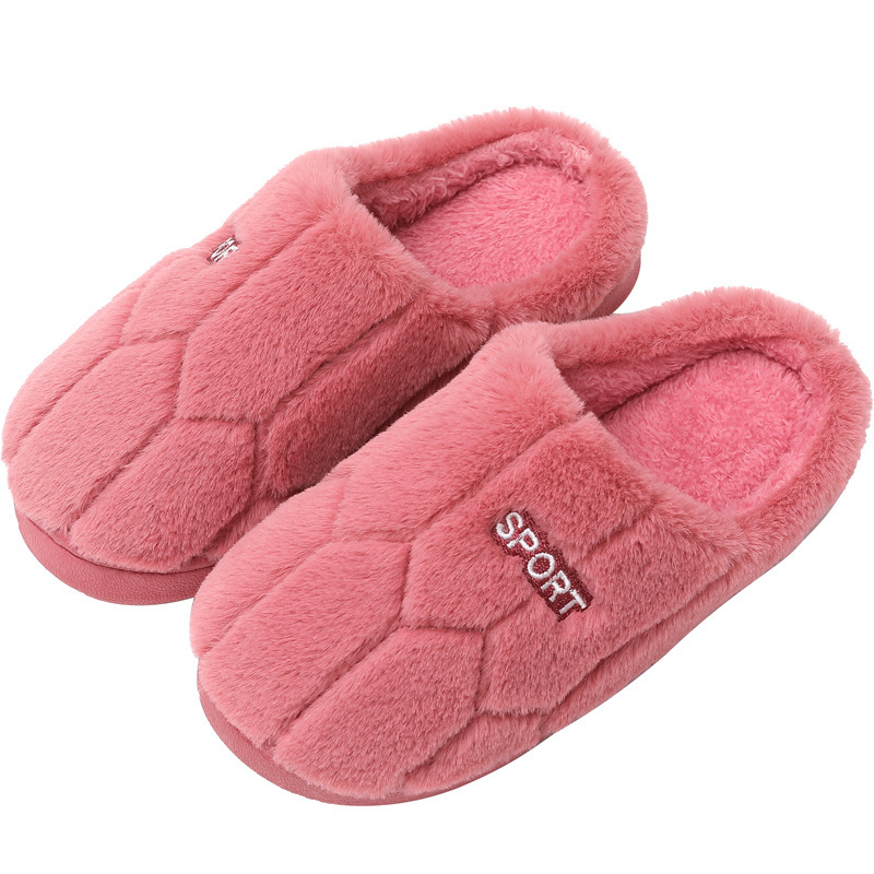 factory wholesale cotton slippers female winter household indoor warm non-slip thick bottom couple woolen slipper male autumn winter Item Picture