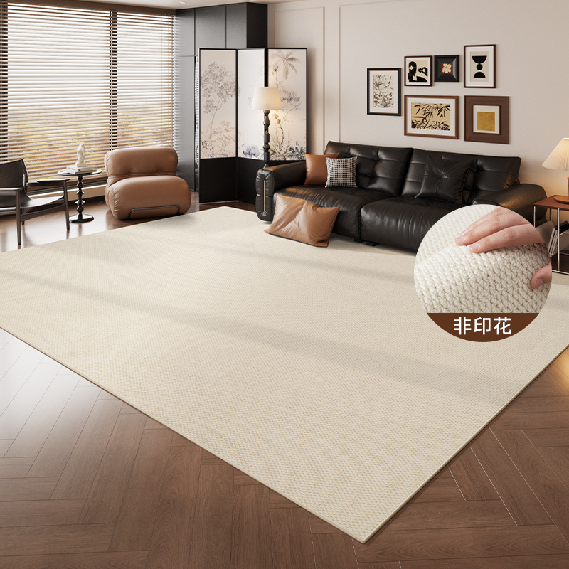 light luxury high-grade solid color imitation sisal pineapple knot carpet stain-resistant dustproof wear-resistant living room bedroom floor mat details Picture