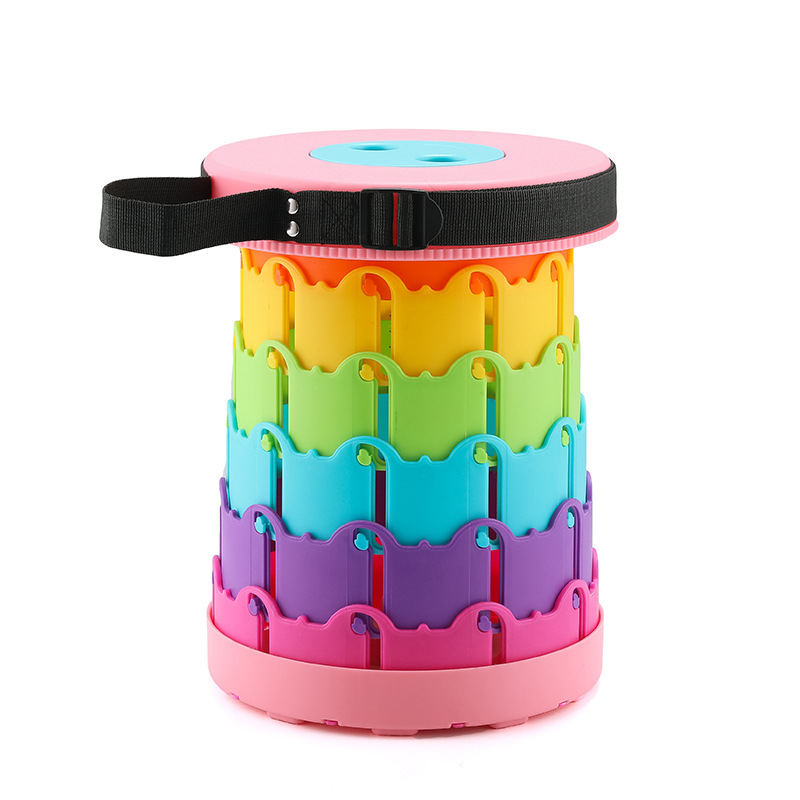 outdoor folding stool portable telescopic stool plastic stool seat camping chair fishing chair camp chair folding chair Specification drawing