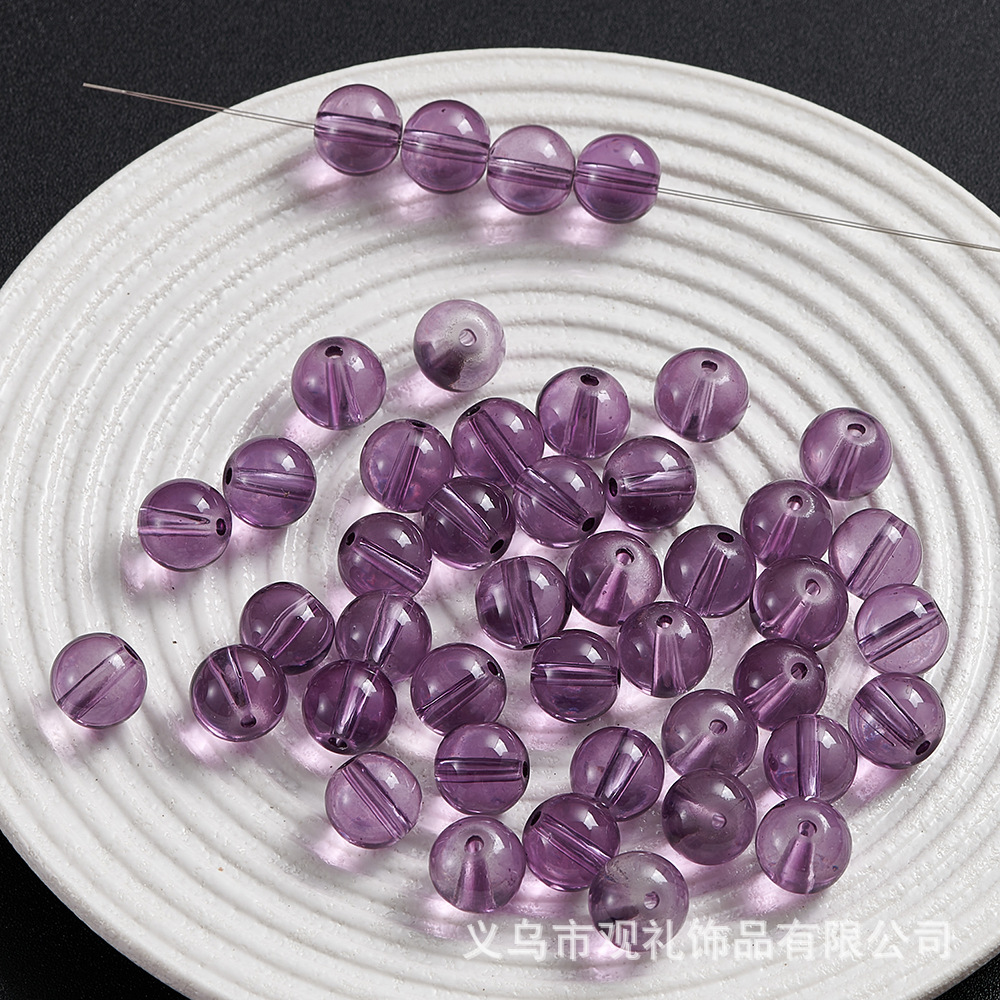 imitation crystal beads 4-12mm high permeability glass bead transparent micro glass bead beaded scattered beads handmade diy bracelet accessories details Picture