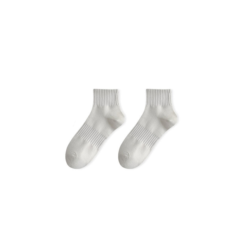 white socks women's autumn and winter socks sports black cotton ins tide women's short socks solid color spring and autumn tube socks Item Picture