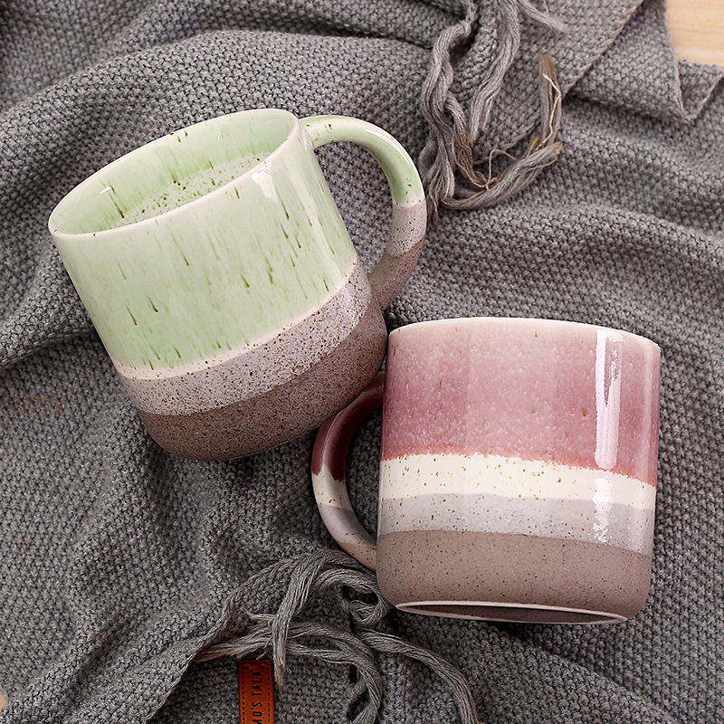 amazon large capacity good-looking ceramic mug household coffee cup office ceramic cup factory wholesale full figure