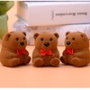 spot cute plastic cartoon flocking bear rings pendants earring jewelry box Item Picture