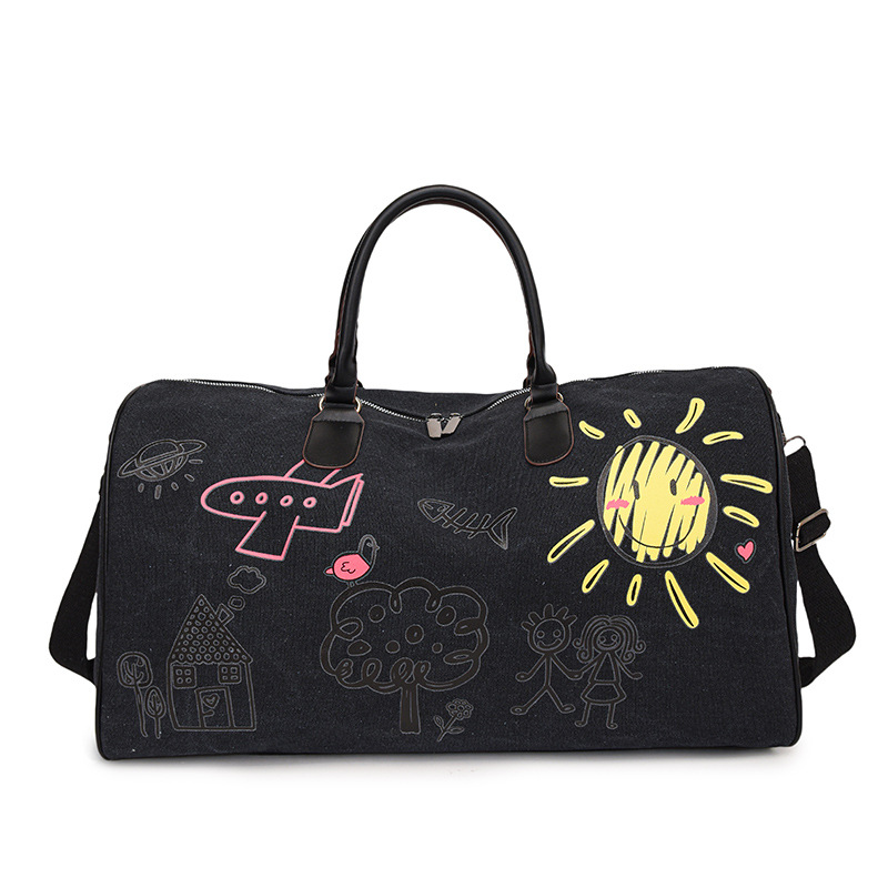 ur large capacity excursion bag company gift unisex fitness handbag printed shoulder crossbody bag details Picture