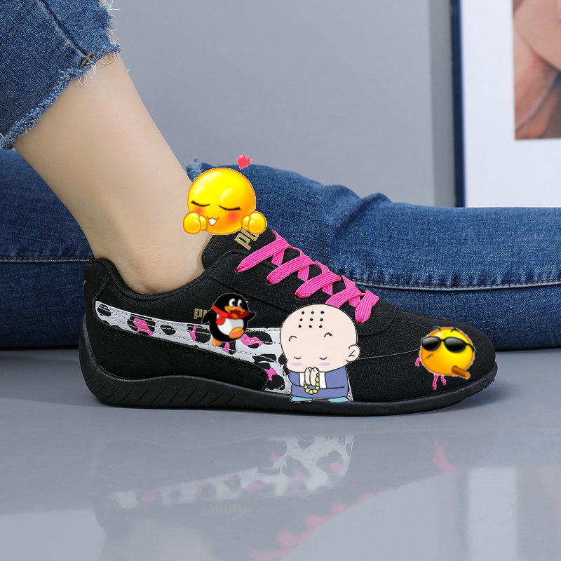 casual sneakers retro student fashionable shoes men and women couple autumn and winter fleece-lined minority fashion sneakers running cortez Specification drawing