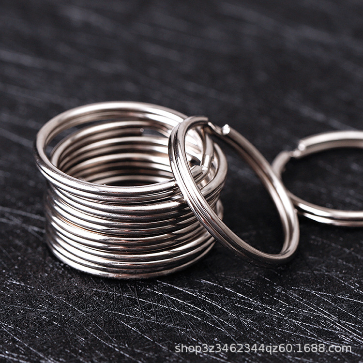 factory wholesale iron nickel plated key ring multi-specification key ring multi-functional iron aperture keychain accessories Specification drawing