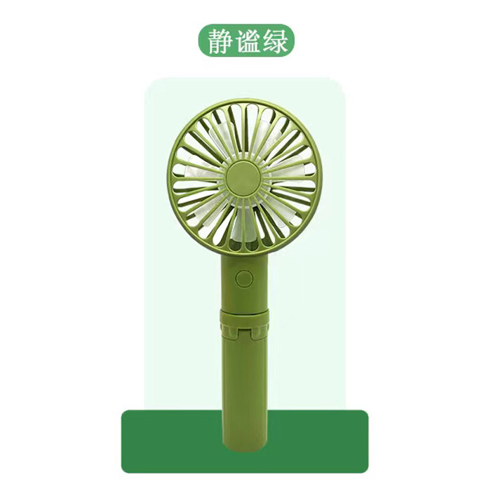 creative tripod handheld usb rechargeable fan three speed control portable folding little fan gift logo details Picture