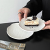 ins style irregular rock pattern ceramic plate good-looking cake plate dessert dessert plate creative small plate Specification drawing