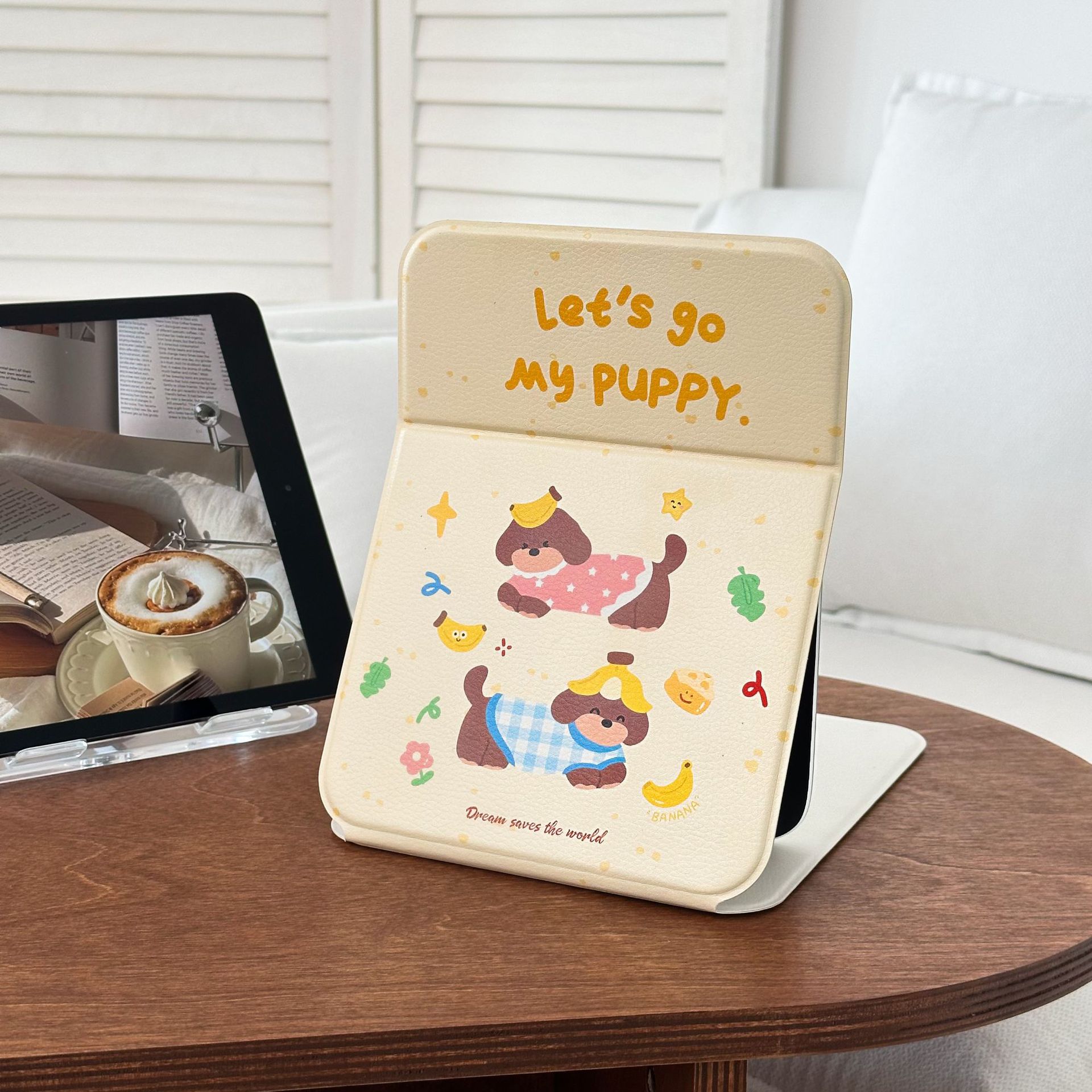 sausage puppy makeup mirror cute folding mirror student good-looking hd office desk surface panel table mirror details Picture