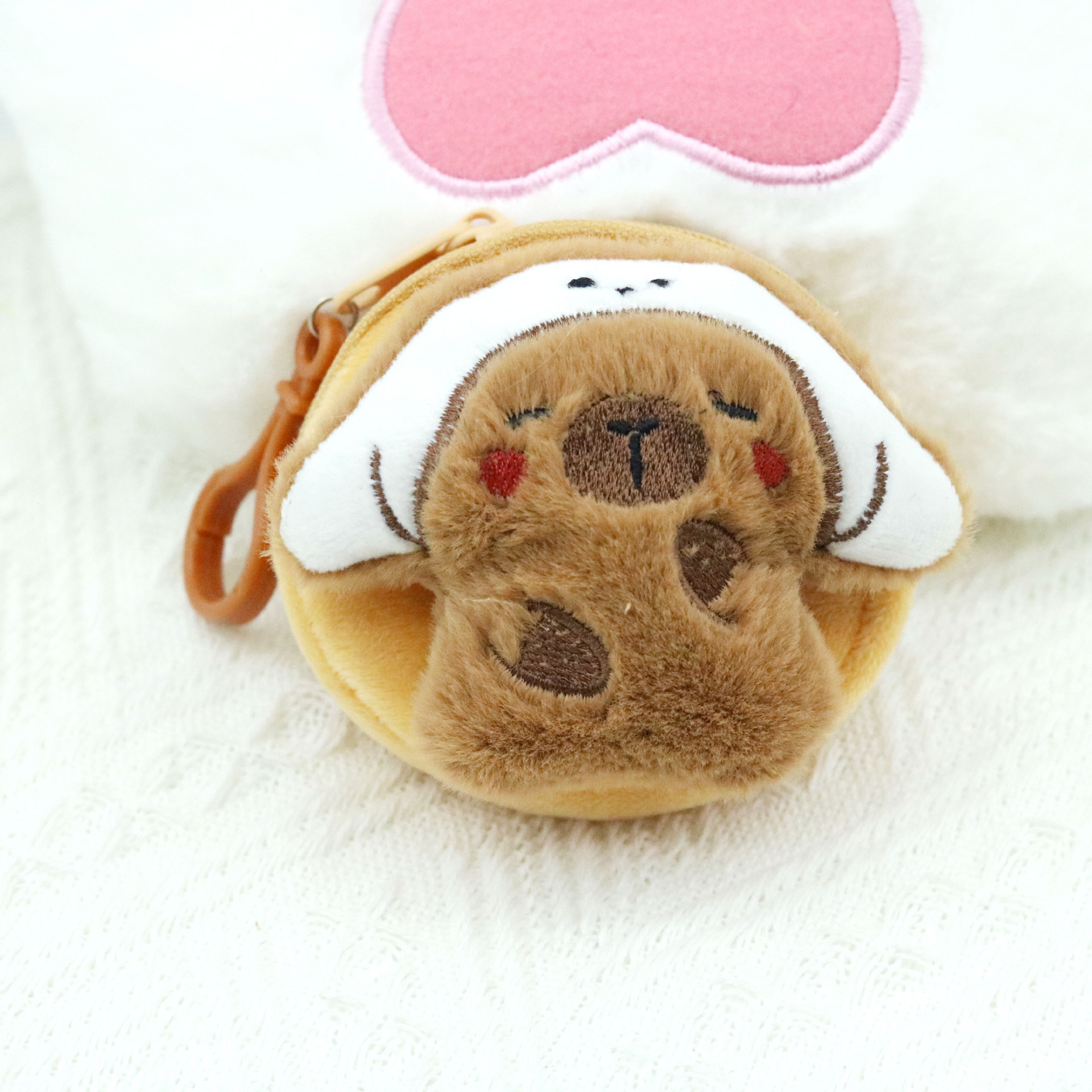 new capabala plush coin purse children cute blind box small gift capybara headset schoolbag mini ornaments Item Picture