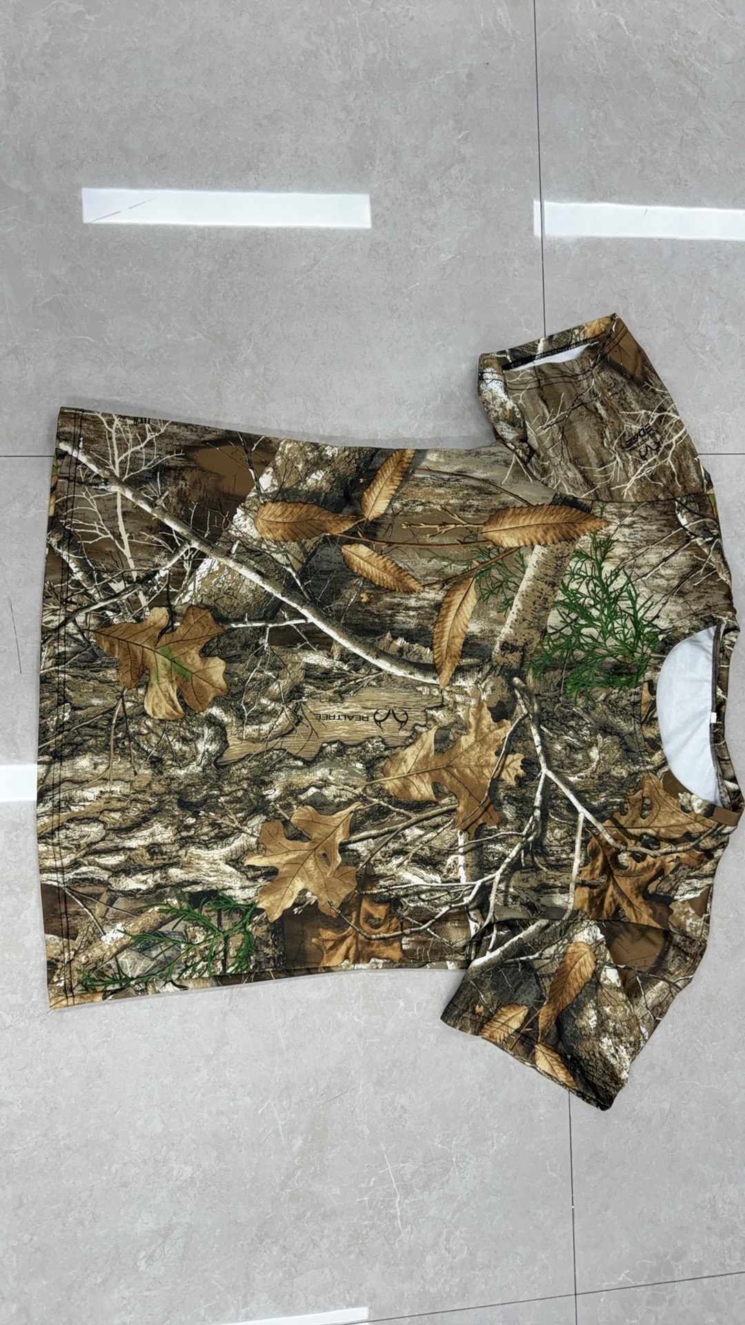 New men's casual sports camouflage round-neck short-sleeved European and American style sun protection quick-drying outdoor fishing and hiking T-shirt details Picture