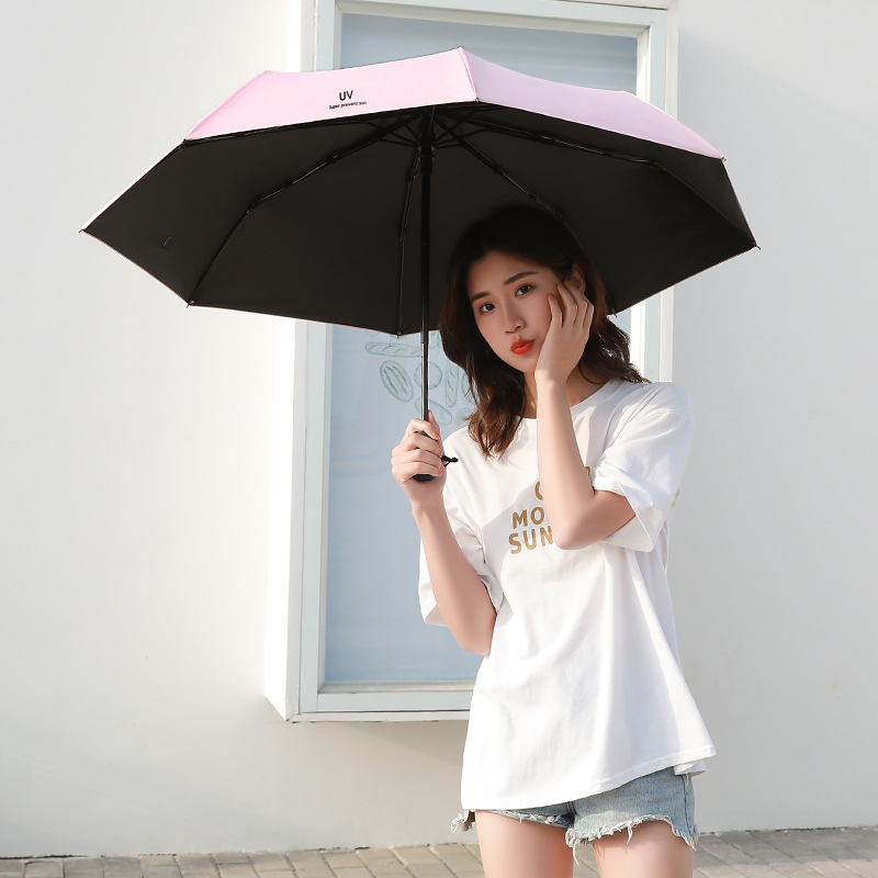 automatic umbrella female summer rain or shine dual-use umbrella sun umbrella sun protection uv protection folding sun umbrella customized logo umbrella Specification drawing