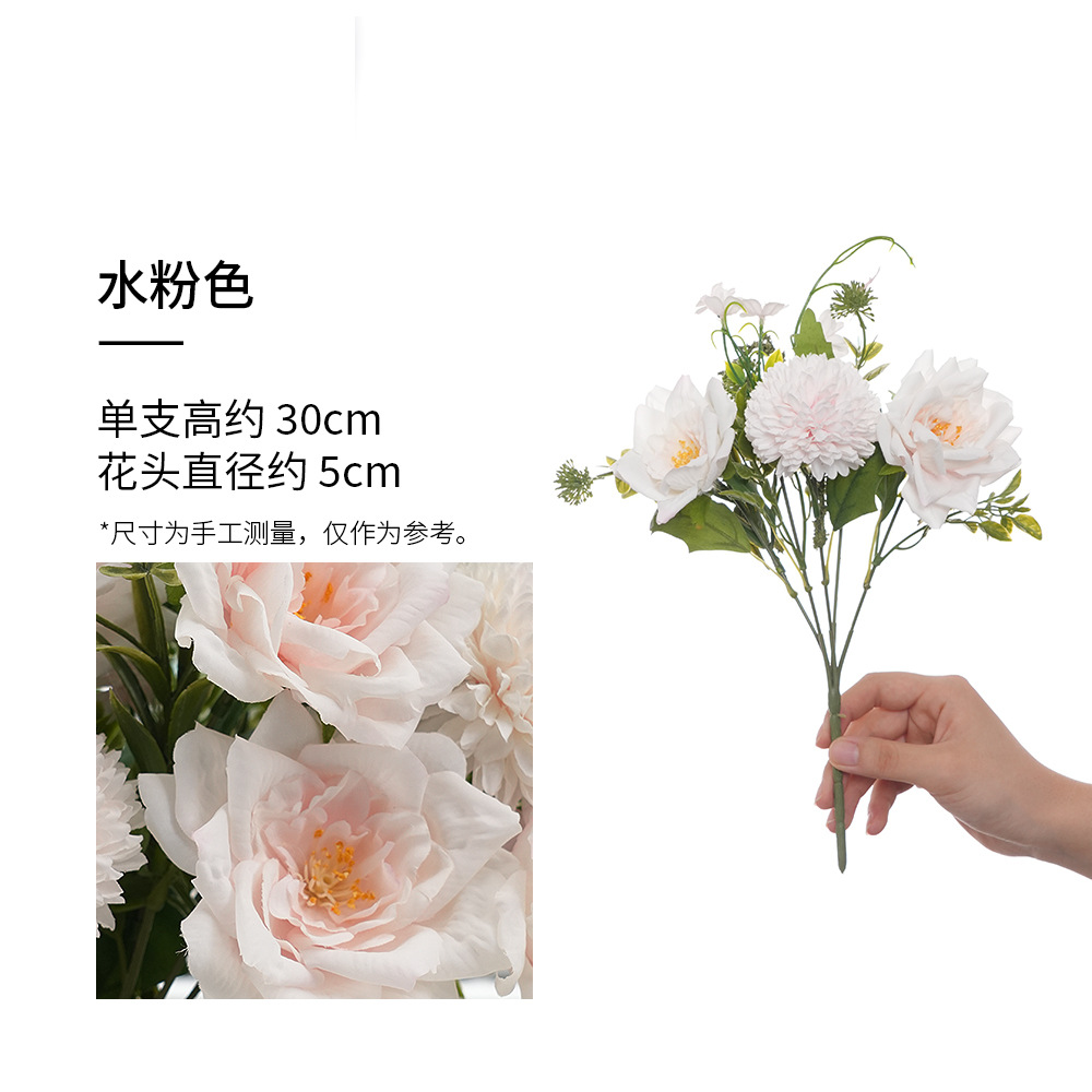 artificial flower rose small bouquet bouquet home decoration wedding event scene layout fake flower hot selling cross-border products details Picture