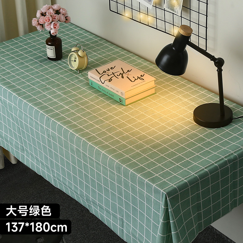 simple tablecloth ins style plaid waterproof oil-proof tablecloth household living room nordic coffee table placemat tablecloth wholesale t Item Picture