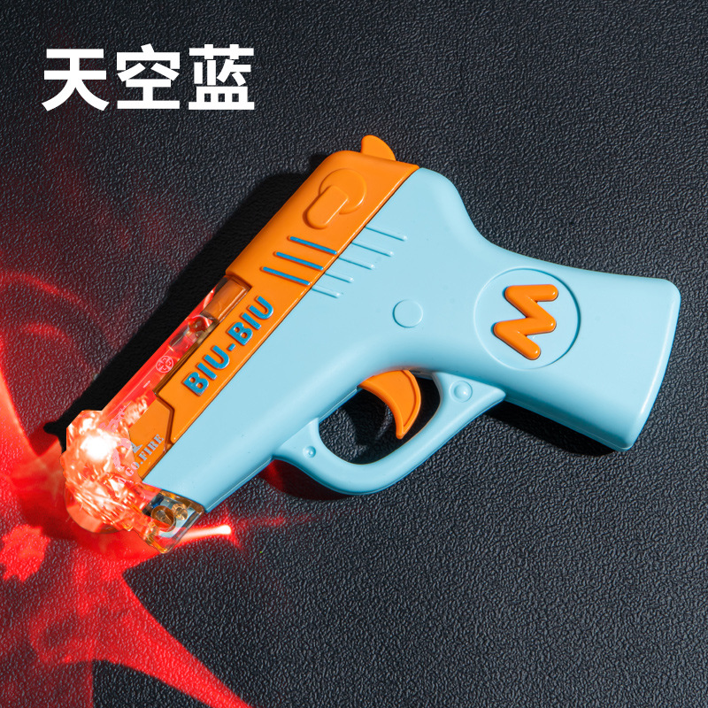 color luminous projection gun children's electric toy gun sound and light with music laser gun 3-6 years old baby boy details Picture