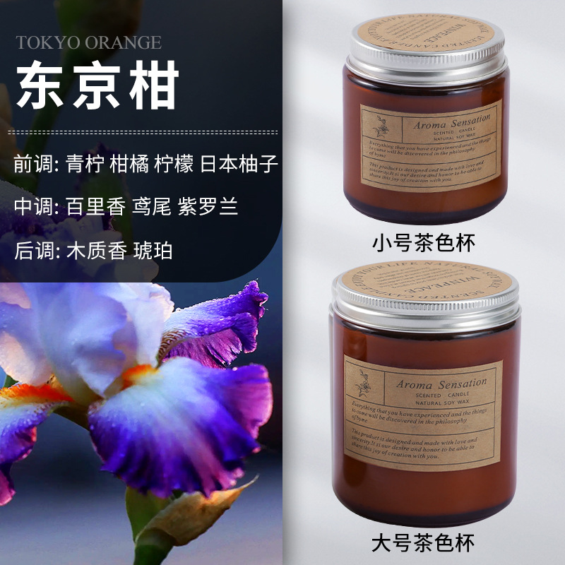 aromatherapy candle smokeless handmade soy candle romantic atmosphere aromatherapy oil candle wholesale glass candle details Picture